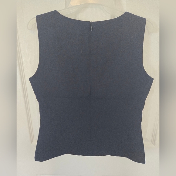 Talbots 100% Pure Silk Navy Blue Shirt Size 4 Small - Picture 3 of 7